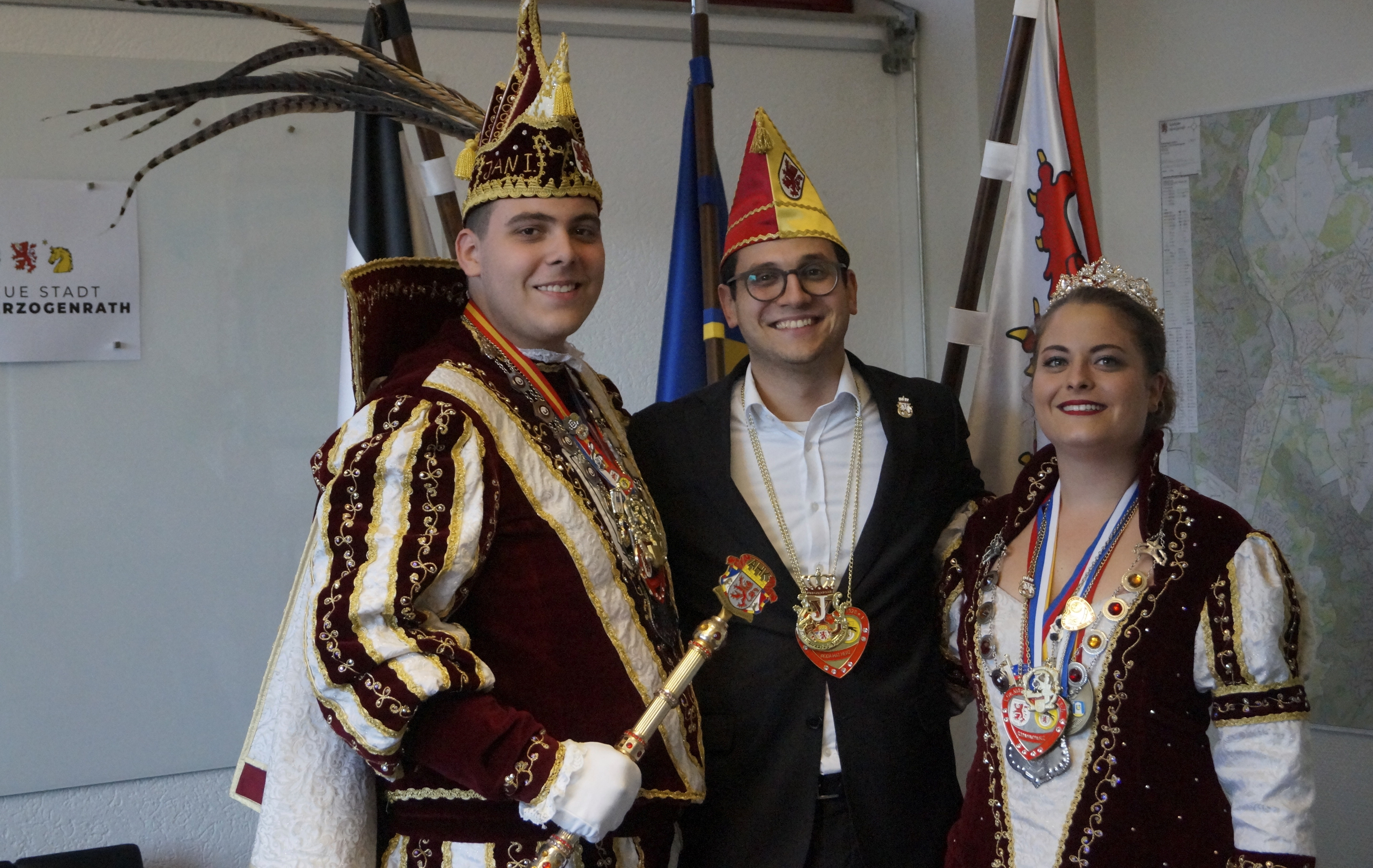 Bürgermeister mit Prinzenpaar Jan und Yasmin