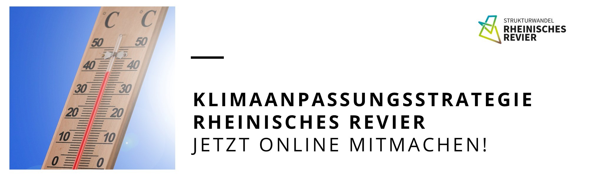 Klimaanpassungsstrategie Rheinisches Revier - jetzt online mitmachen - Plakat