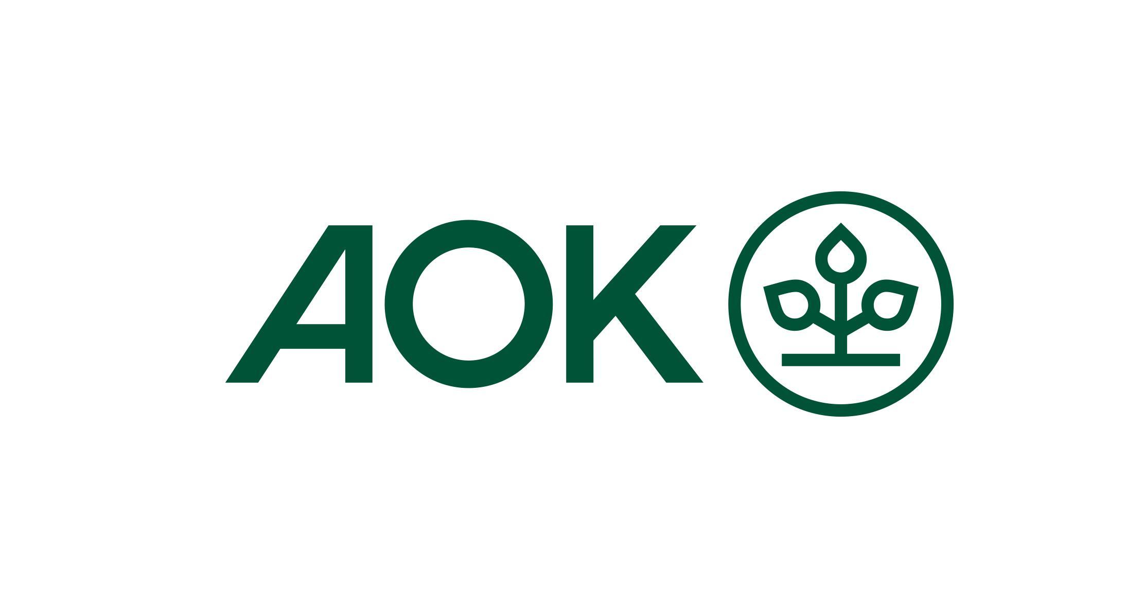 AOK Logo (Grüne Schrift)