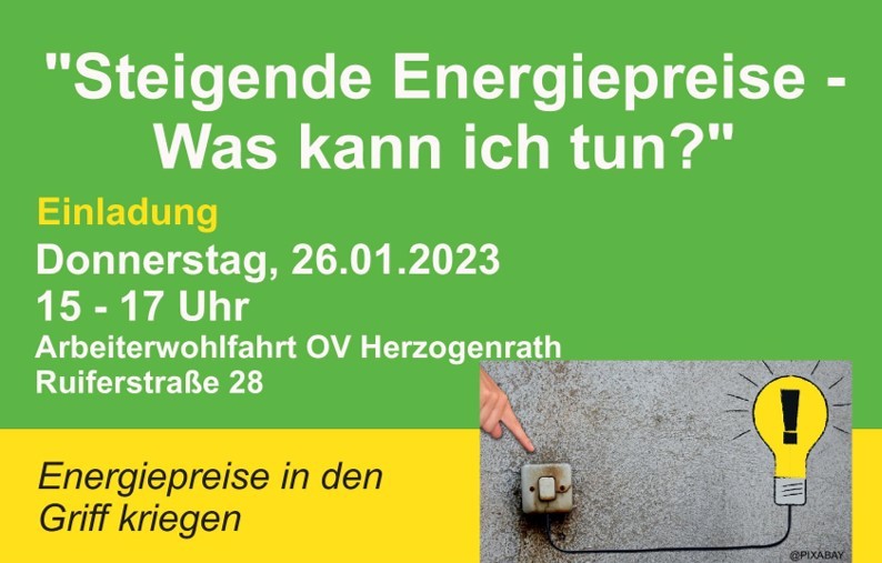 Plakat Steigende Energiepreise - Was kann ich tun?