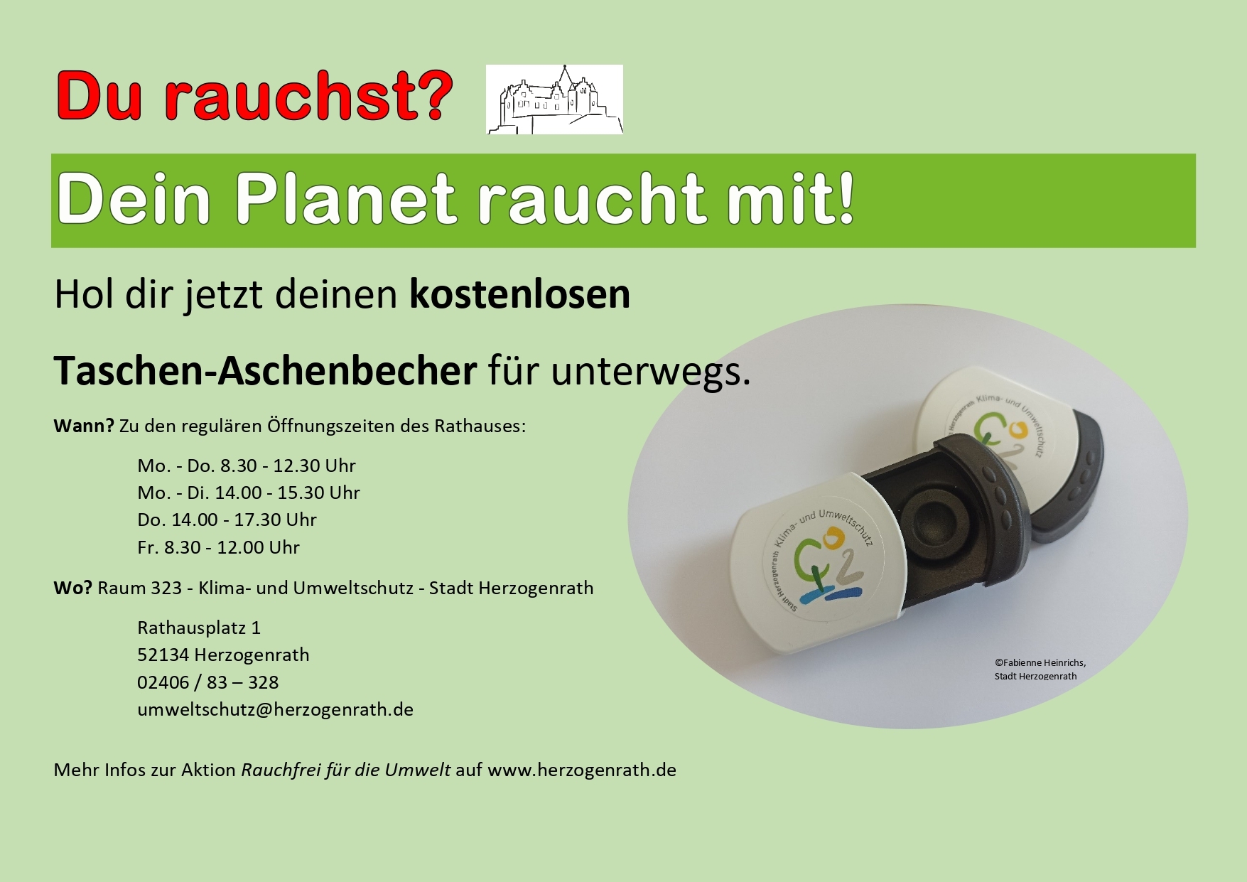 Plakat "Dein Planet raucht mit"