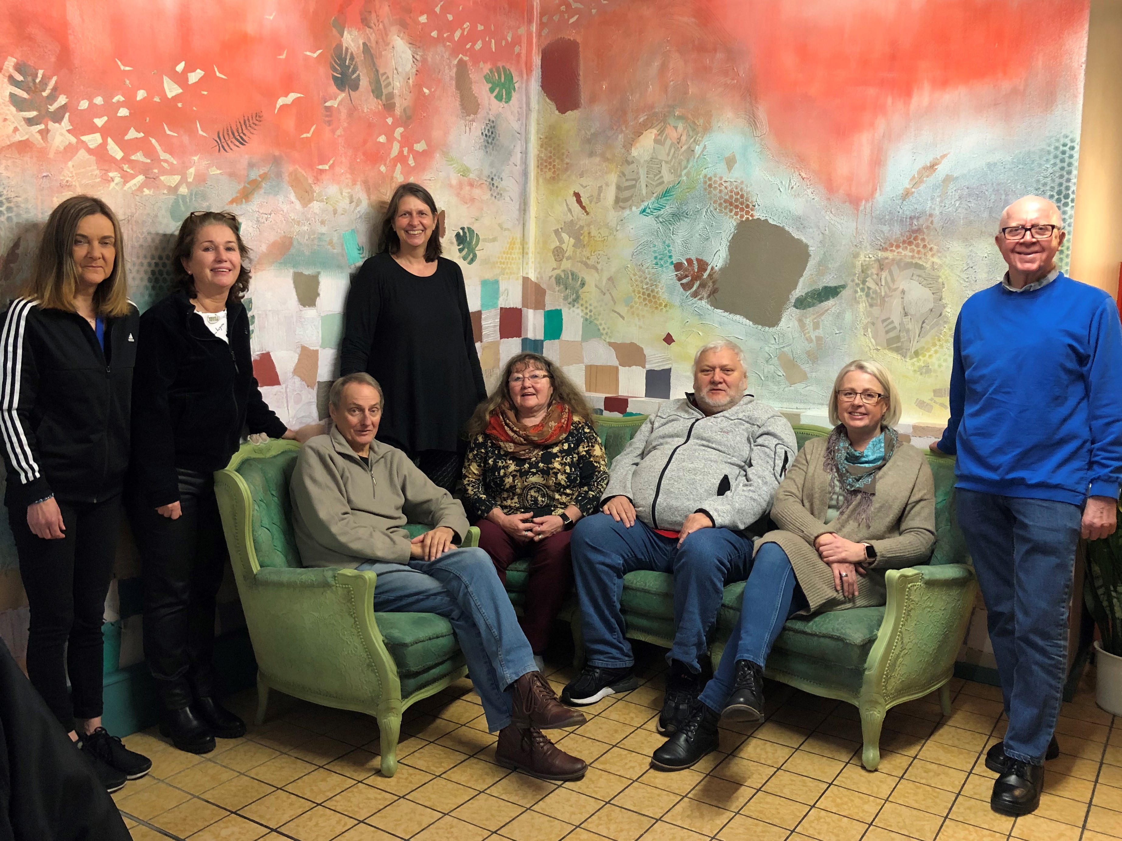 engagierte Ehrenamtliche und Ursula Kreutz-Kullmann vom Stadtteilbüro Merkstein 