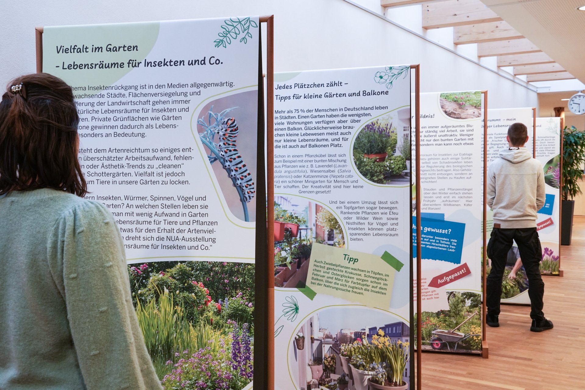 Abgebildet sind Infotafeln der Ausstellung