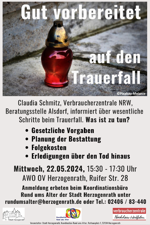 Trauerfall Plakat