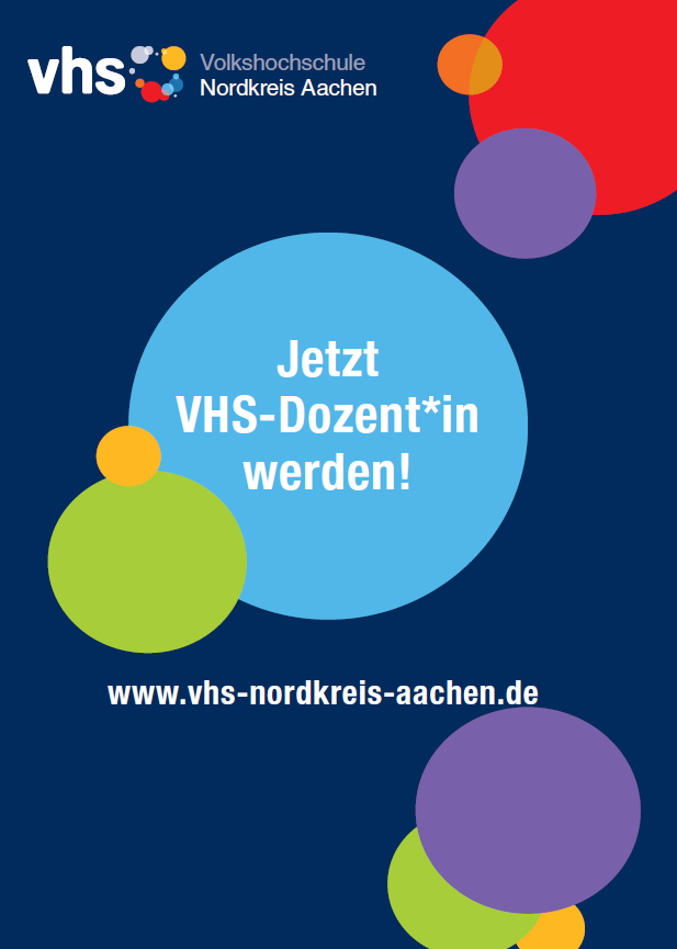 Plakat VHS Nordkreis Aachen Dozentensuche