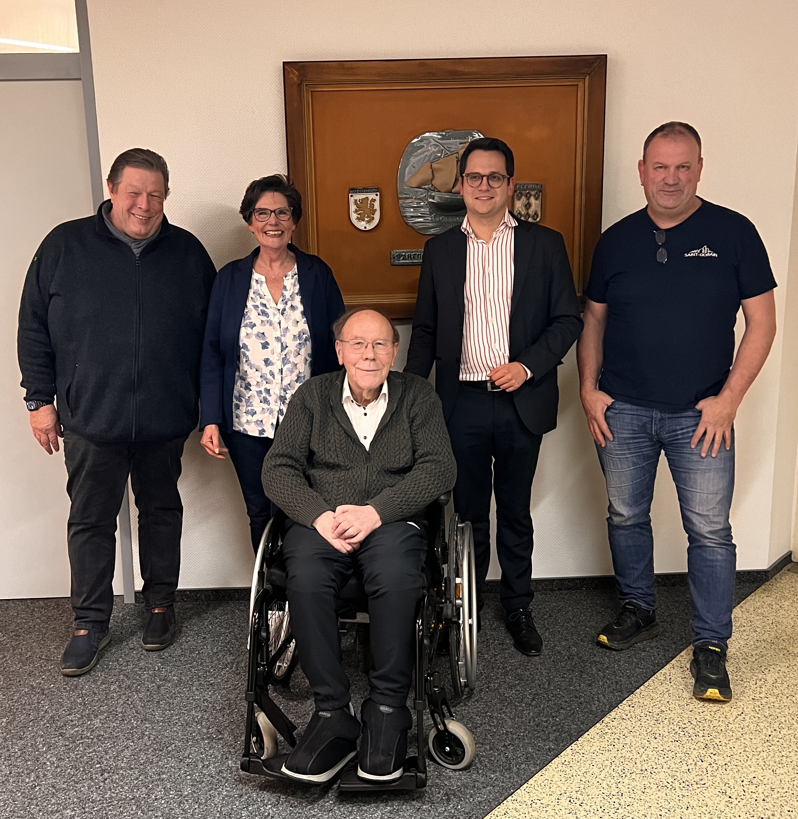 Der neue geschäftsführende Vorstand v.l.: Günter Rechenberg, Marita Robertz, Reinhard Granz, Dr. Benjamin Fadavian, Christoph Hammes