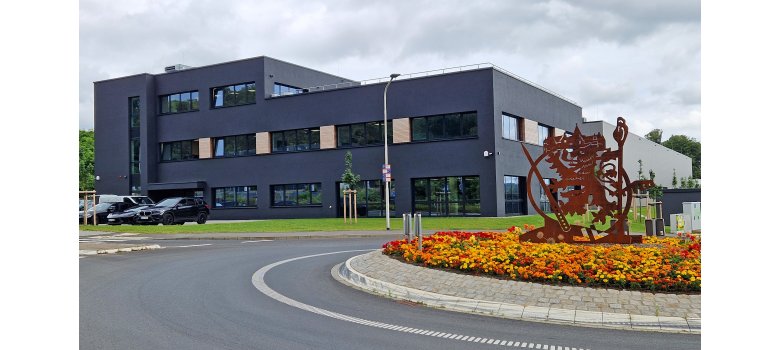 Außenansicht Aconity3D an den Glaswerken