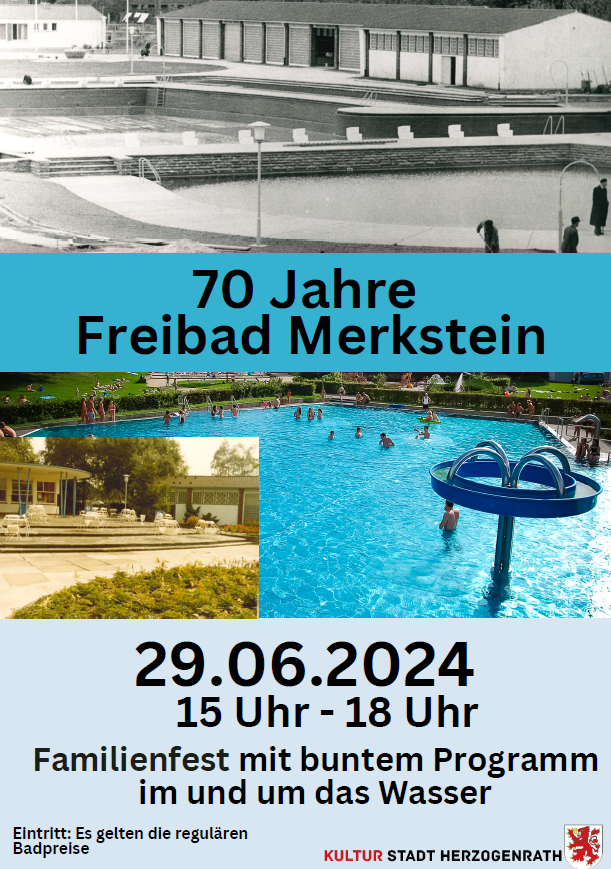 Plakat Jubiläum Freibad Merkstein