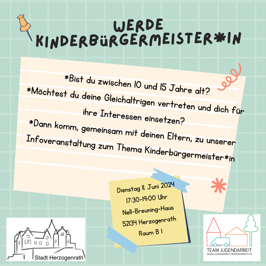 Werbeflyer Kinderbürgermeister