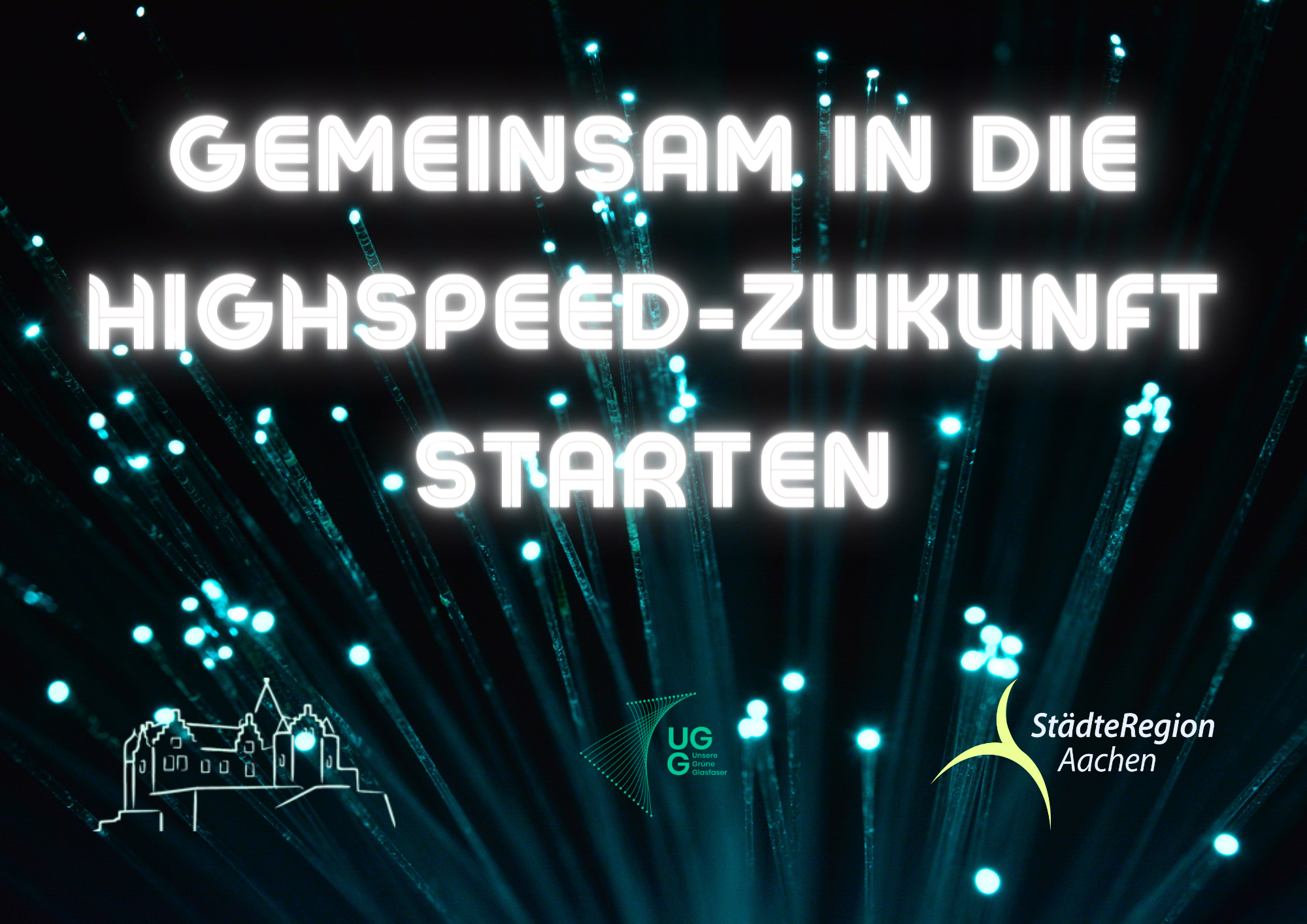 Symbolbild Glasfaserausbau mit Logos