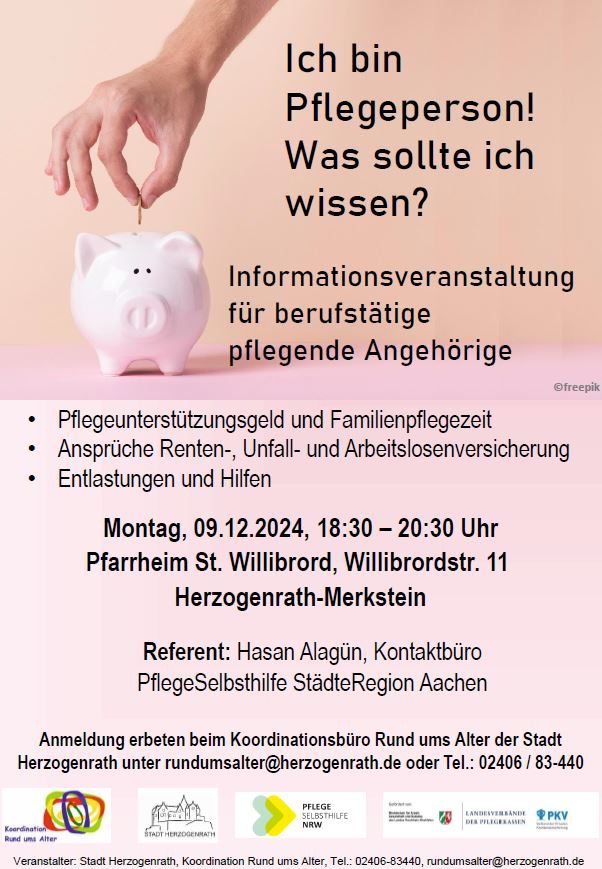Infoflyer Vortrag Pflegeperson