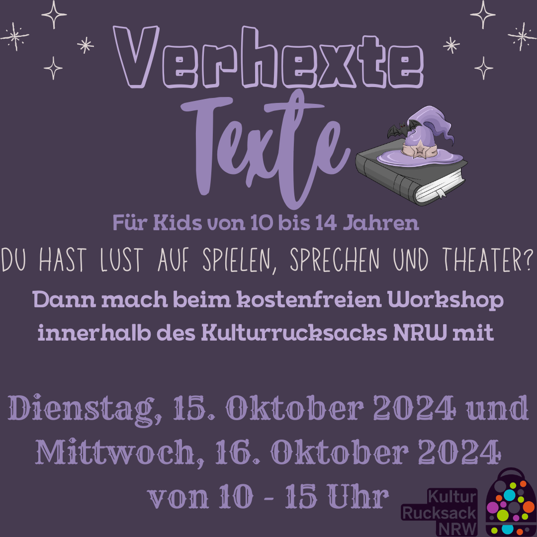 Flyer Verhexte Texte Stadtbücherei Herzogenrath