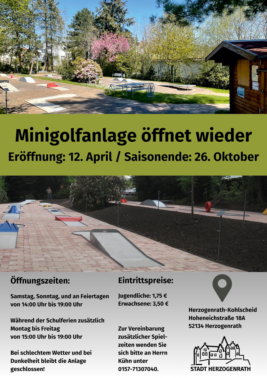 Plakat Minigolfanlage