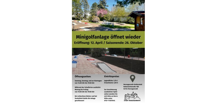 Plakat Minigolfanlage