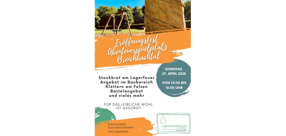 Flyer Eröffnungsfest Abenteuerspielplatz 2025