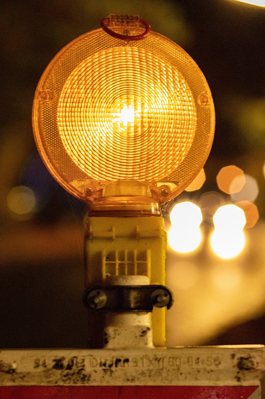 Symbolbild Baustellenlampe