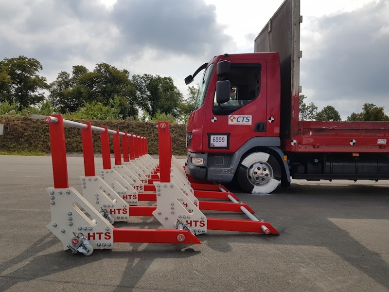 Herner Truck Sperre während eines Crashtests