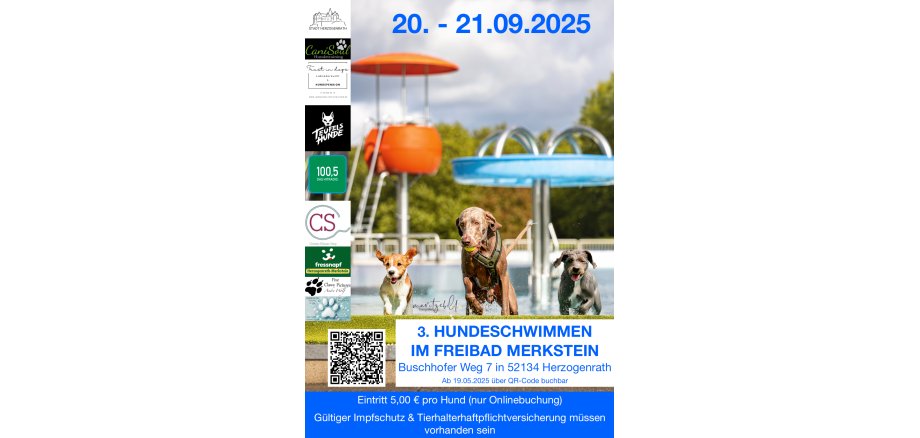 Plakat Hundeschwimmen 2025