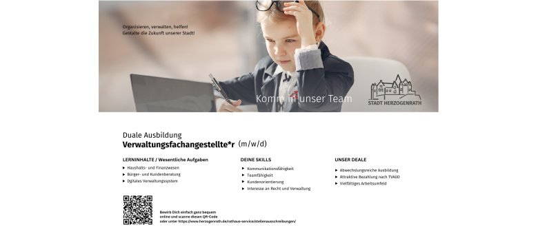 Azubi Werbe-Postkarte mit BM - Werbeplakate kurz modern VFA Azubi Werbe-Postkarte mit BM - Werbeplakate kurz modern VFA