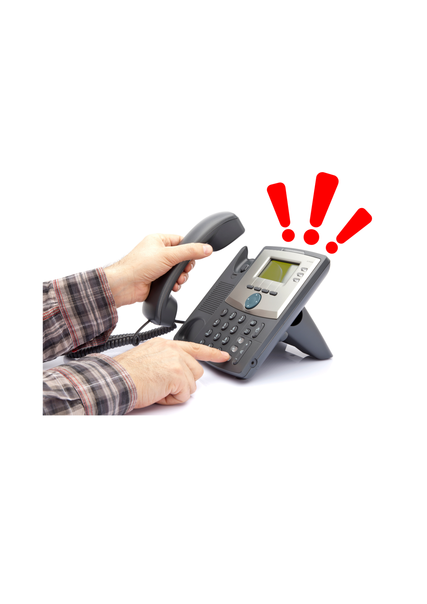 Warnung Anruf, Telefon