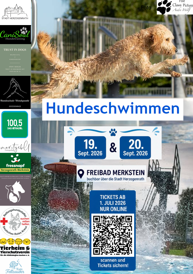 Plakat Hundeschwimmen 2026