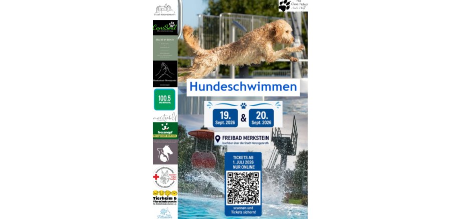 Plakat Hundeschwimmen 2026