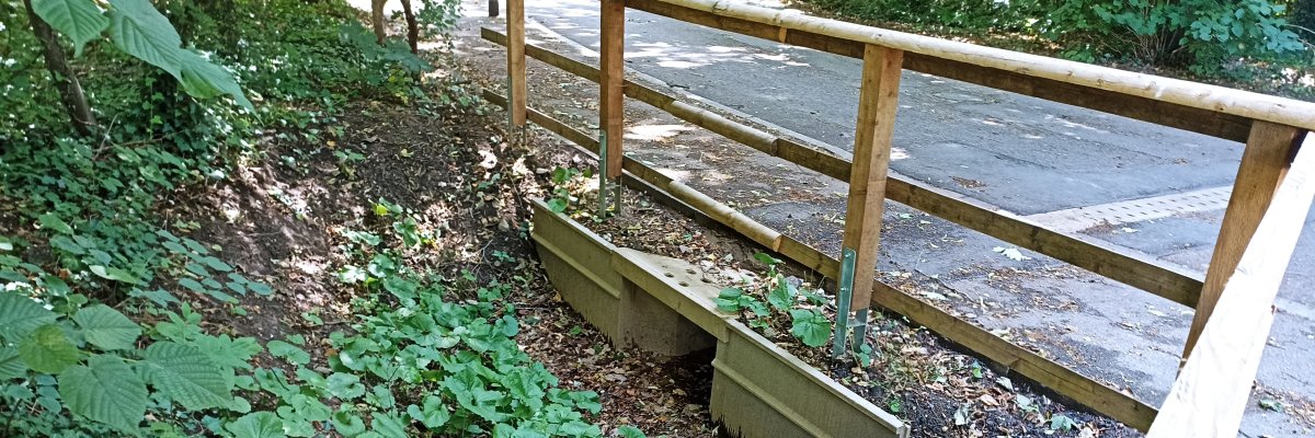 Krötentunnel Bergerstr. von der Seite Krötentunnel Bergerstr. von der Seite