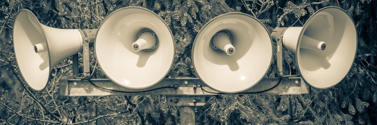 Megaphone Bekanntmachung