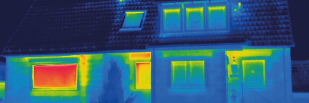 Thermografie-Aktion Thermografie-Aktion, Wärmebild eines Hauses