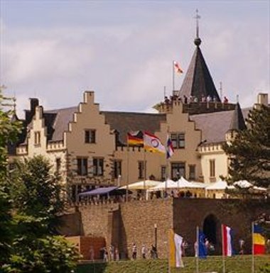 Burg mit Fahnen
