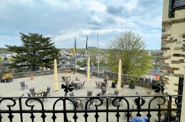 Aussicht vom Balkon Burg Rode