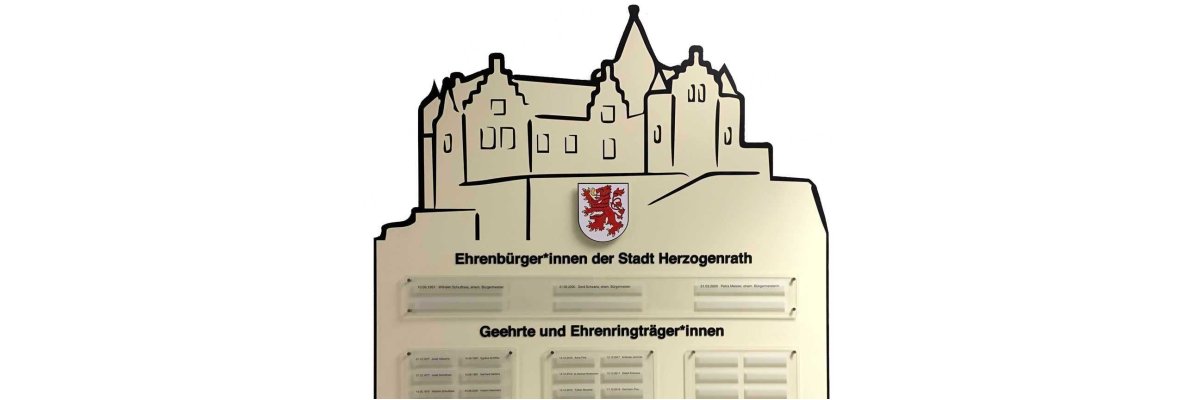 Auflistung der Ehrenträgerinnen und -träger der Stadt Herzogenrath 
