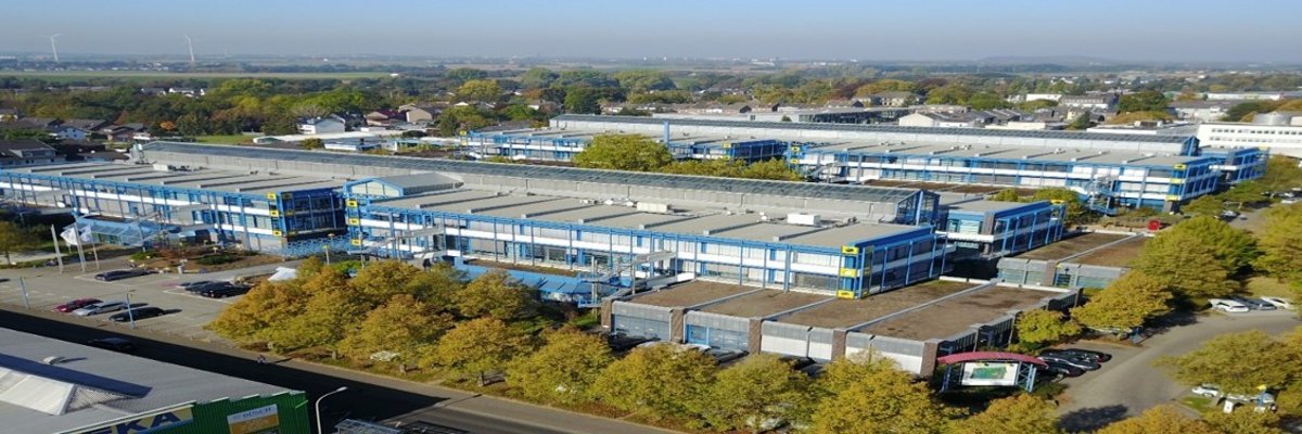 Foto: Luftaufnahme der TPH Gebäude Das Foto zeigt die TPH Gebäude aus der Vogelperspektive