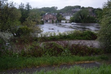 Werksparkplatz St. Gobain, Hochwasser 2018, Quelle: Feuerwehr Herzogenrath