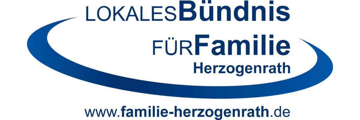 Lokales Bündnis für Familien Logo Lokales Bündnis für Familien Logo, Schriftzug schwarz, blau